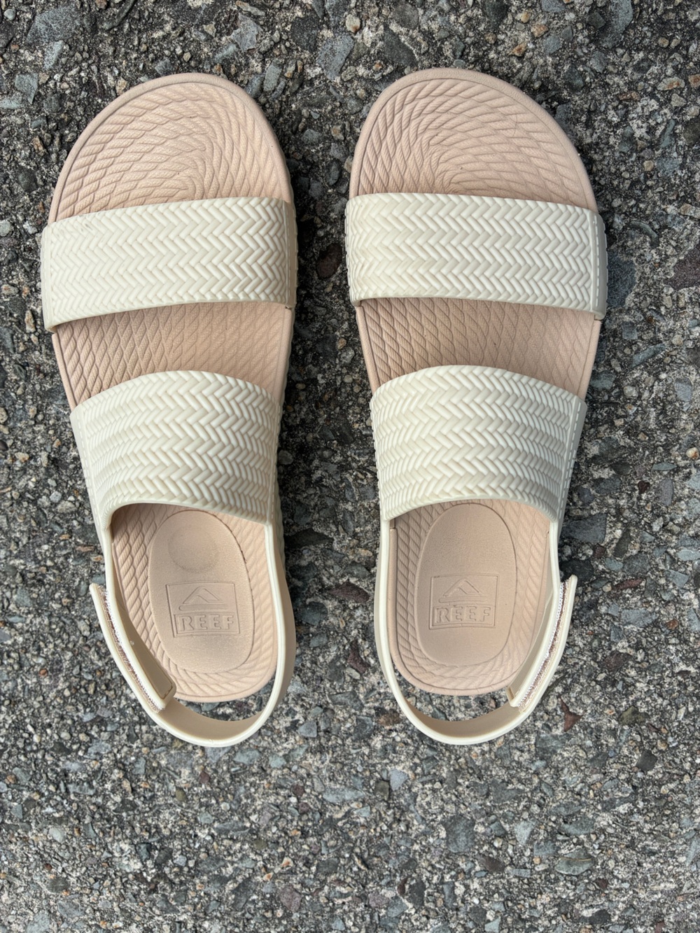 Reef Women's Cream and Light Tan Slingback Sandal